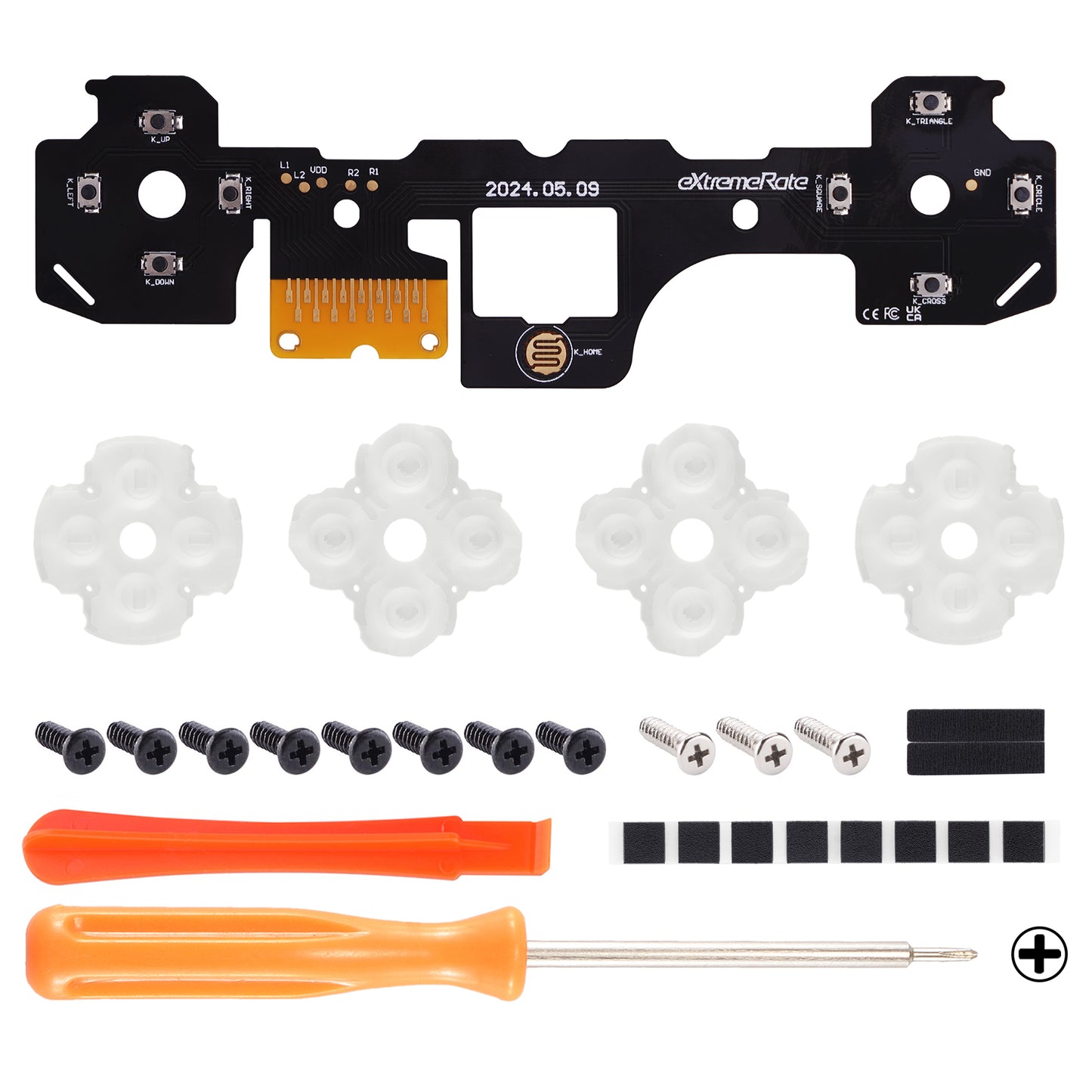 eXtremeRate Custom Tactile Dpad & Action Buttons Face Clicky Kit V3 for PS5 Controller BDM-030 & BDM-040