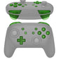 eXtremeRate DIY Replacement Full Set Buttons for Nintendo Switch Pro Controller - Clear Green