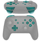 eXtremeRate DIY Replacement Full Set Buttons for Nintendo Switch Pro Controller - Emerald Green