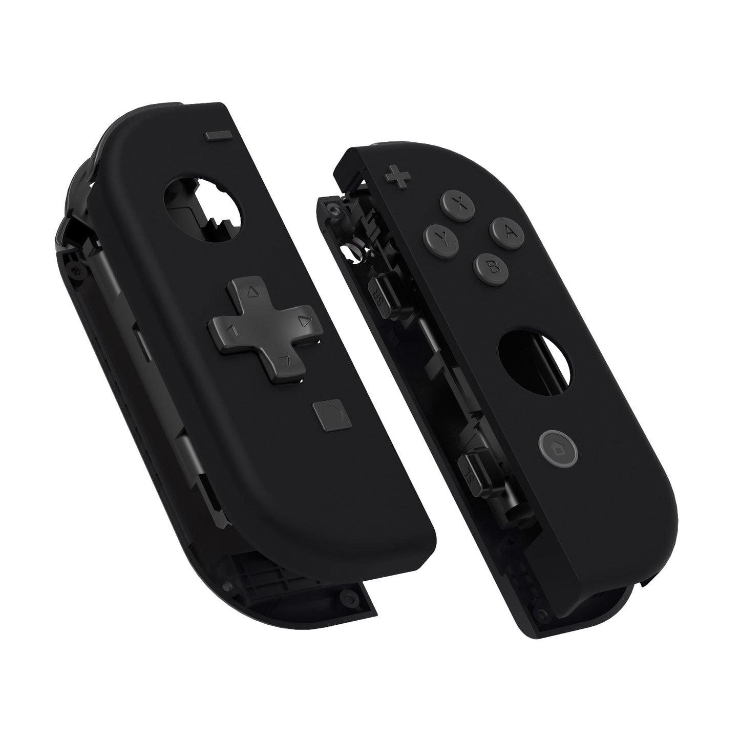 eXtremeRate Dpad Version Replacement Full Set Shell Case with Buttons for Joycon of NS Switch - Black