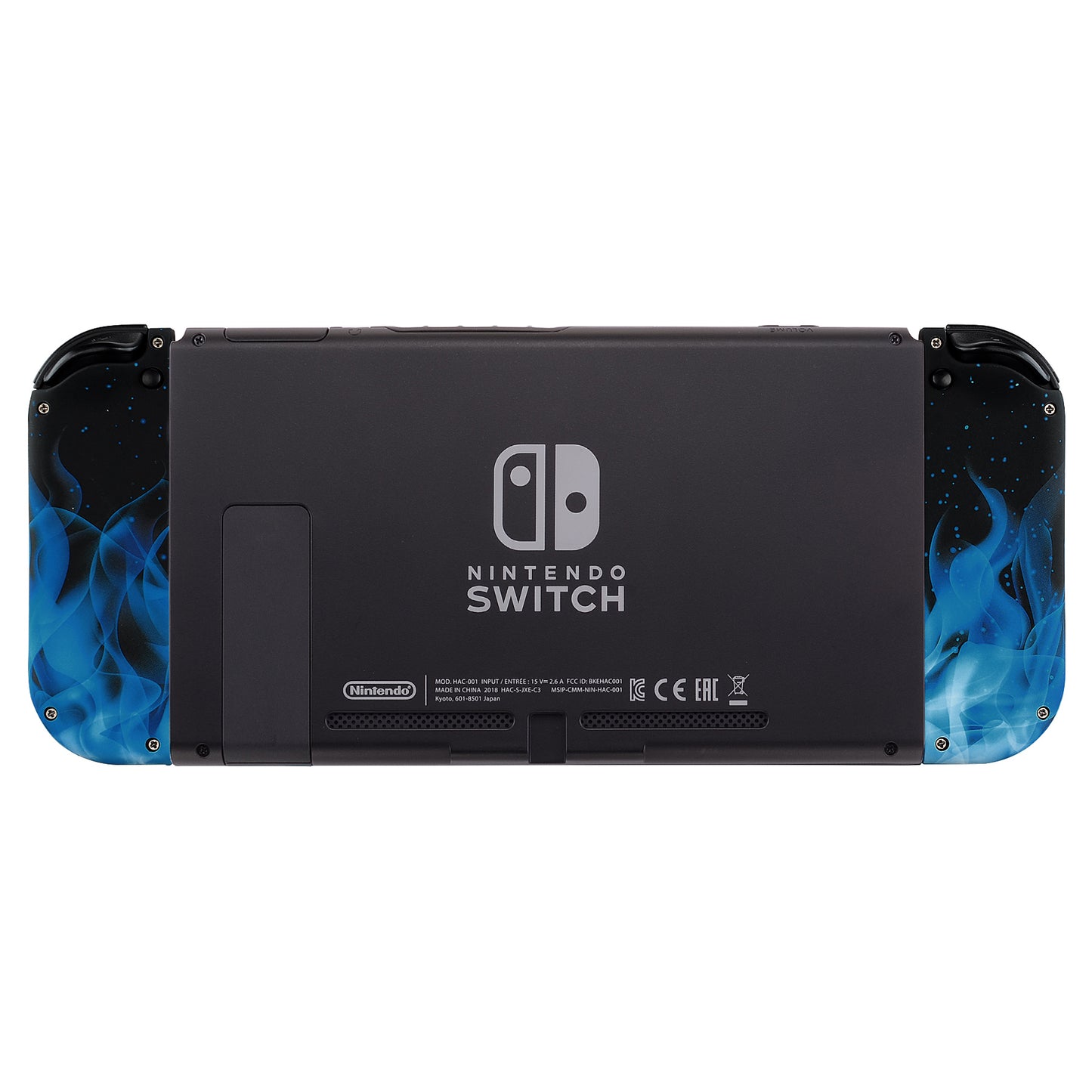 eXtremeRate Dpad Version Replacement Full Set Shell Case with Buttons for Joycon of NS Switch - Blue Flame