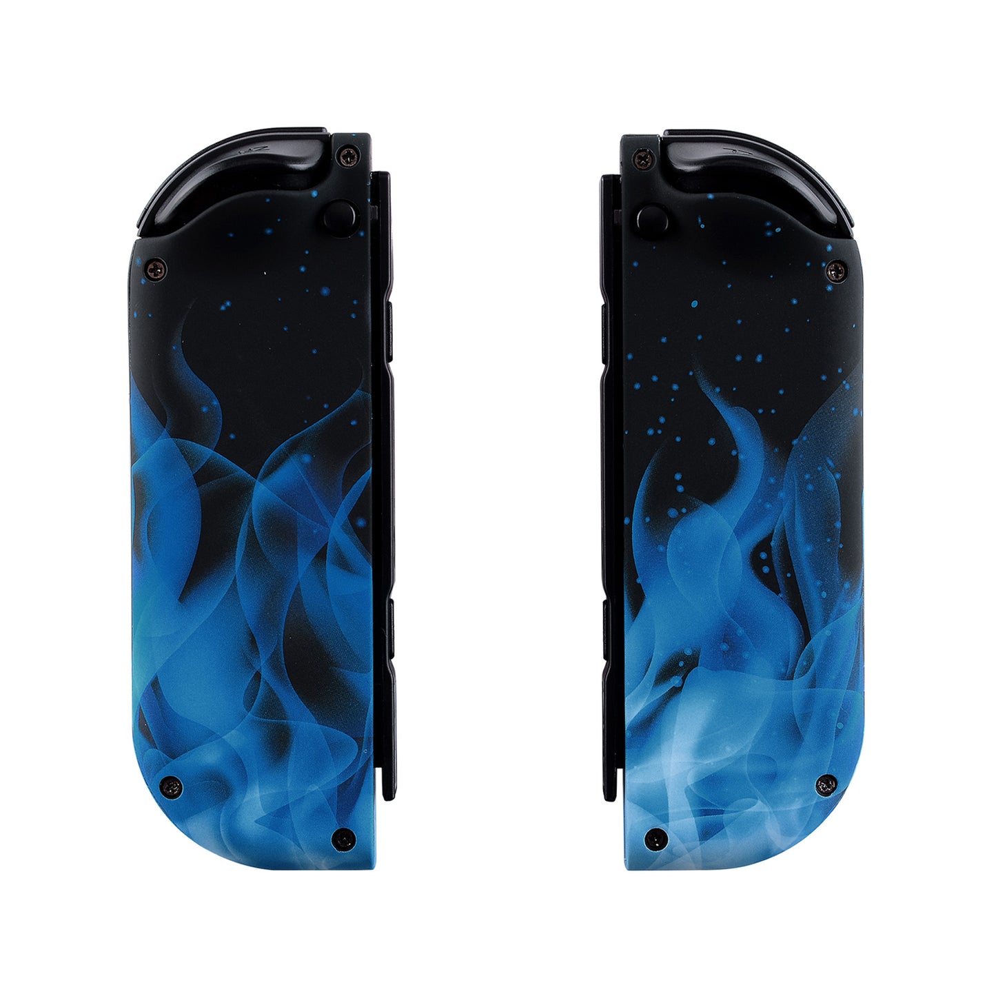 eXtremeRate Dpad Version Replacement Full Set Shell Case with Buttons for Joycon of NS Switch - Blue Flame