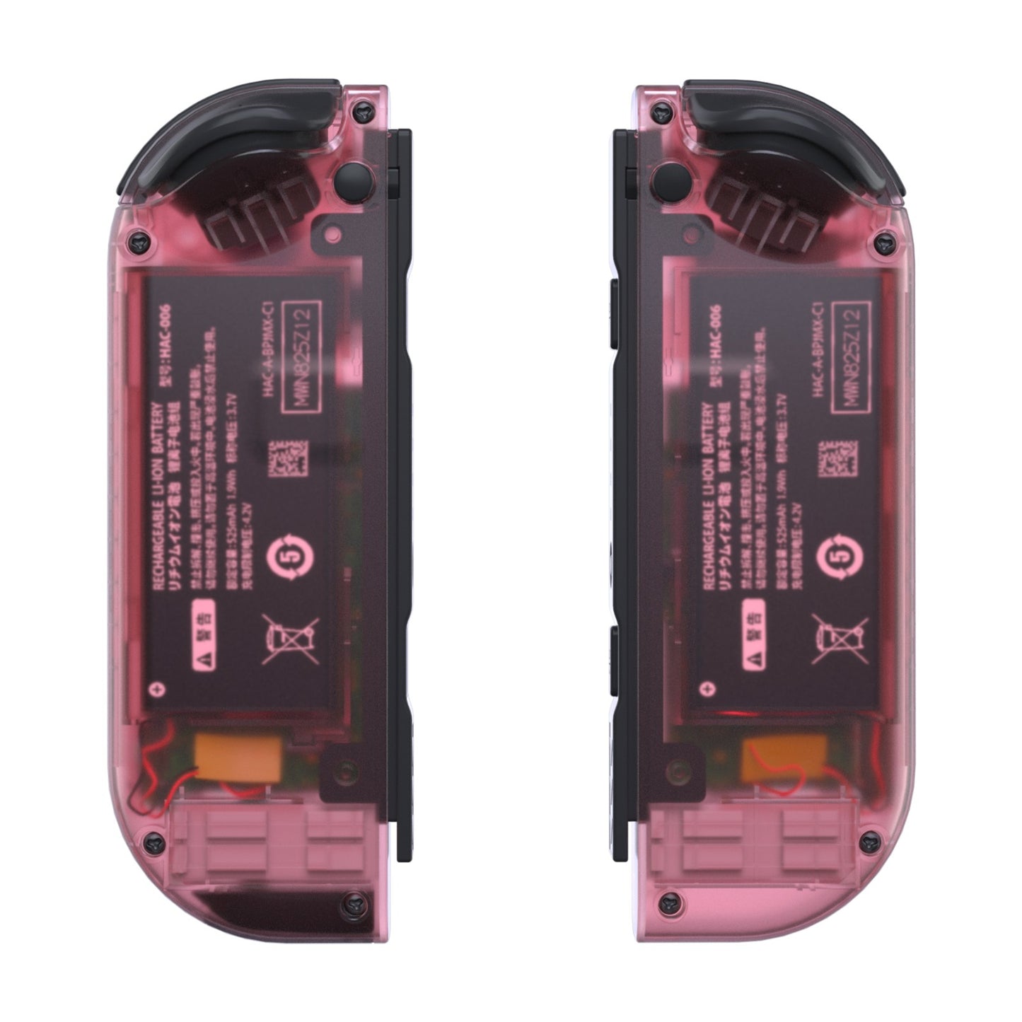 eXtremeRate Dpad Version Replacement Full Set Shell Case with Buttons for Joycon of NS Switch - Cherry Pink