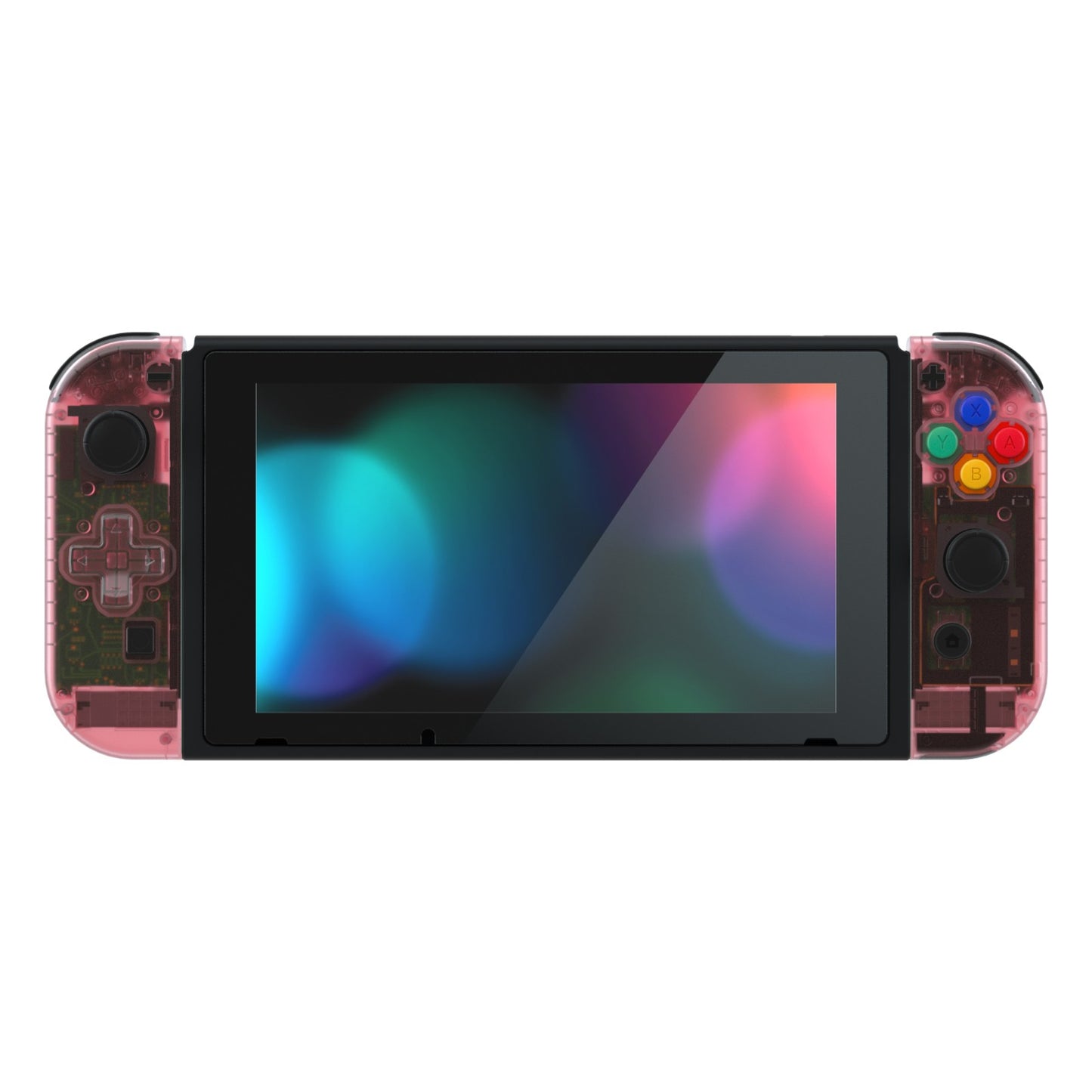 eXtremeRate Dpad Version Replacement Full Set Shell Case with Buttons for Joycon of NS Switch - Cherry Pink