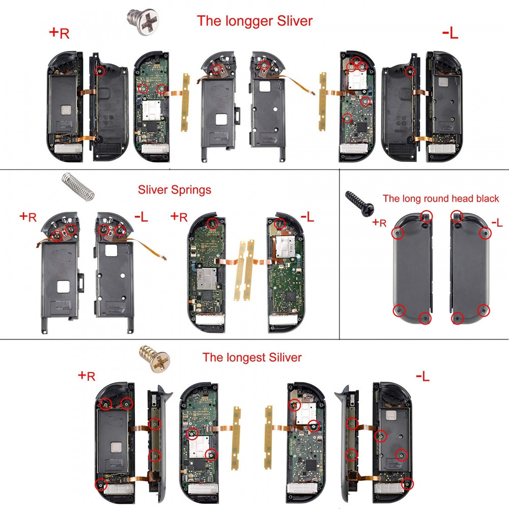 eXtremeRate Dpad Version Replacement Full Set Shell Case with Buttons for Joycon of NS Switch - Classic 1989 GB DMG-01