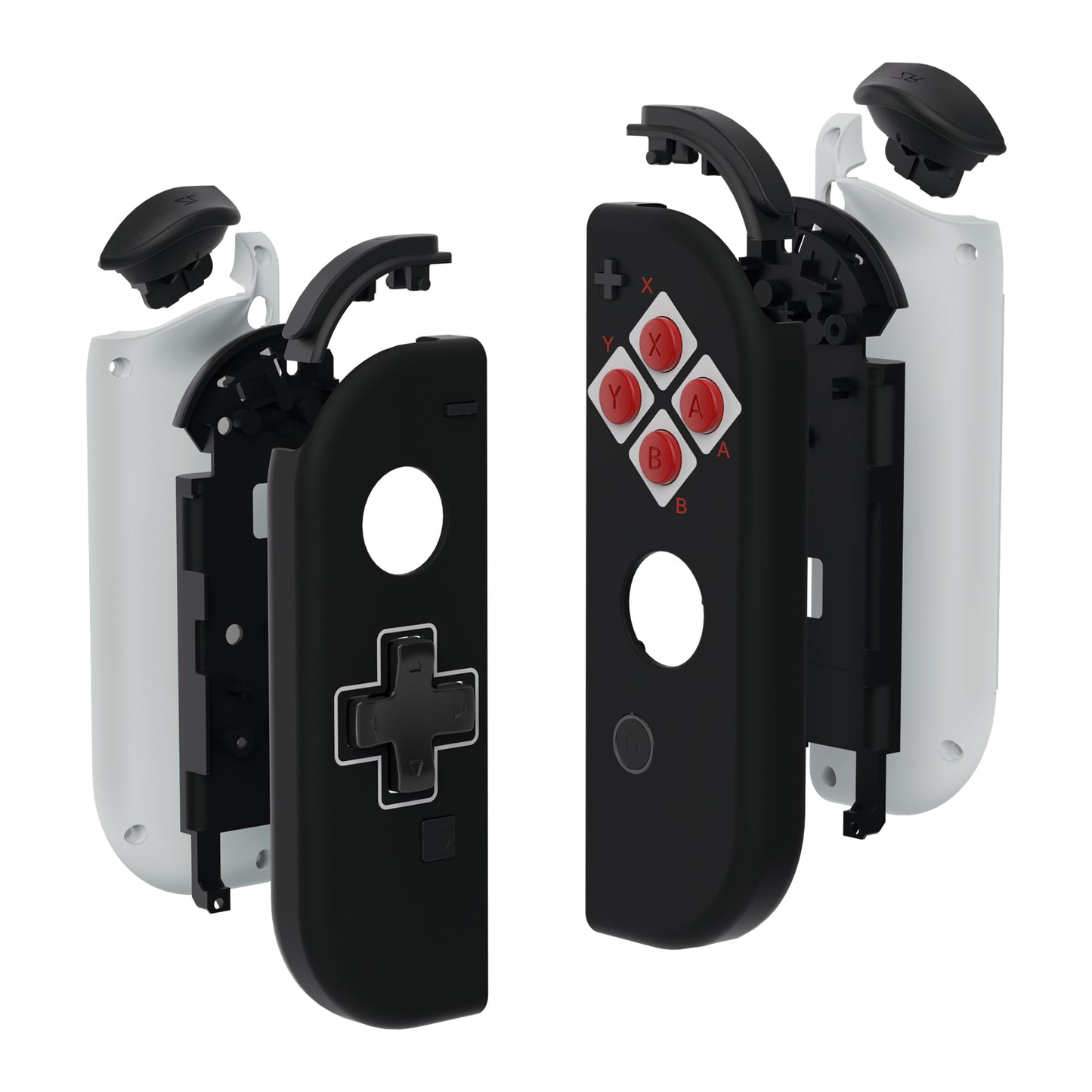 eXtremeRate Dpad Version Replacement Full Set Shell Case with Buttons for Joycon of NS Switch - Classics NES Style