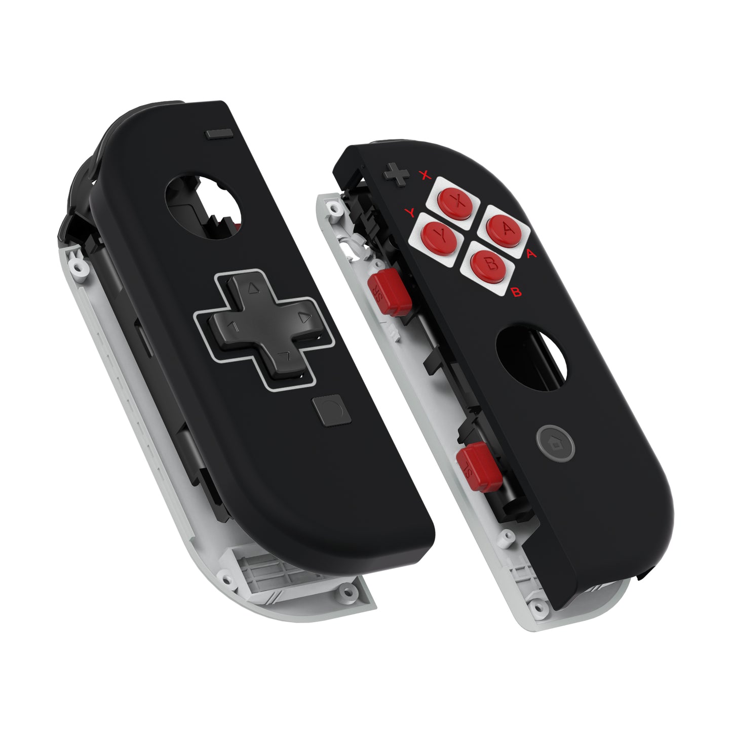 eXtremeRate Dpad Version Replacement Full Set Shell Case with Buttons for Joycon of NS Switch - Classics NES Style