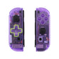 eXtremeRate Dpad Version Replacement Full Set Shell Case with Buttons for Joycon of NS Switch - Clear Atomic Purple