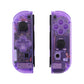 eXtremeRate Dpad Version Replacement Full Set Shell Case with Buttons for Joycon of NS Switch - Clear Atomic Purple