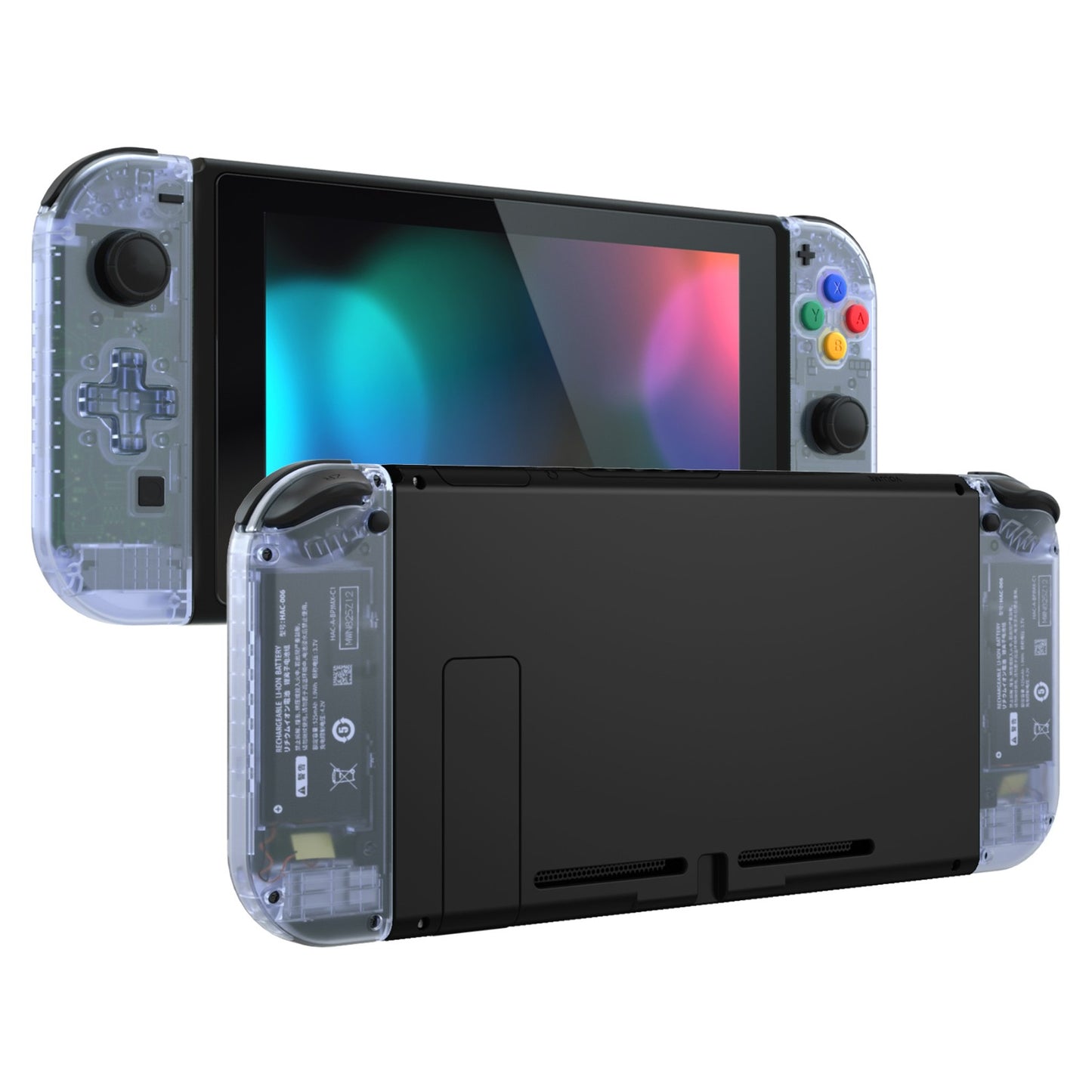 eXtremeRate Dpad Version Replacement Full Set Shell Case with Buttons for Joycon of NS Switch - Glacier Blue