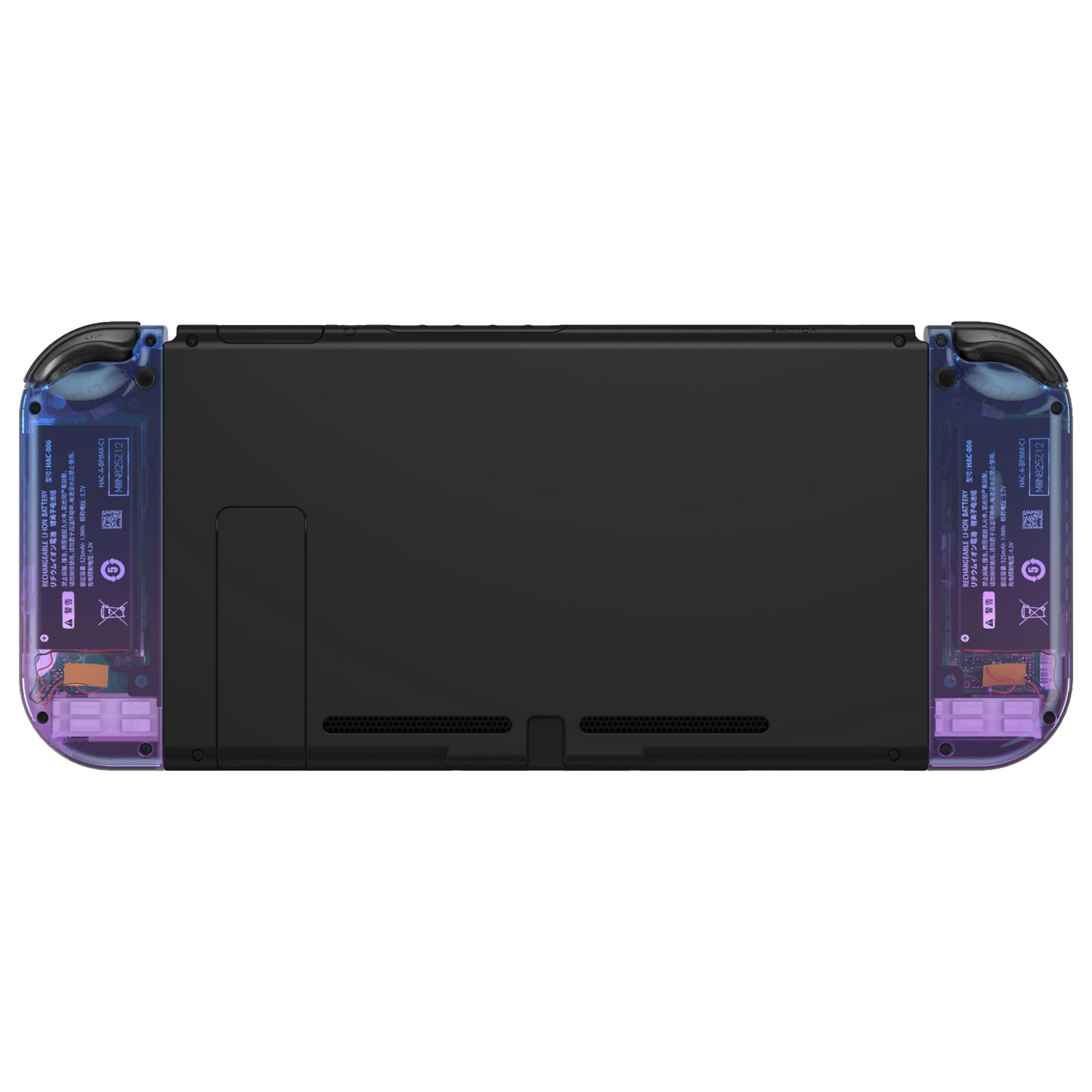 eXtremeRate Dpad Version Replacement Full Set Shell Case with Buttons for Joycon of NS Switch - Gradient Translucent Bluebell