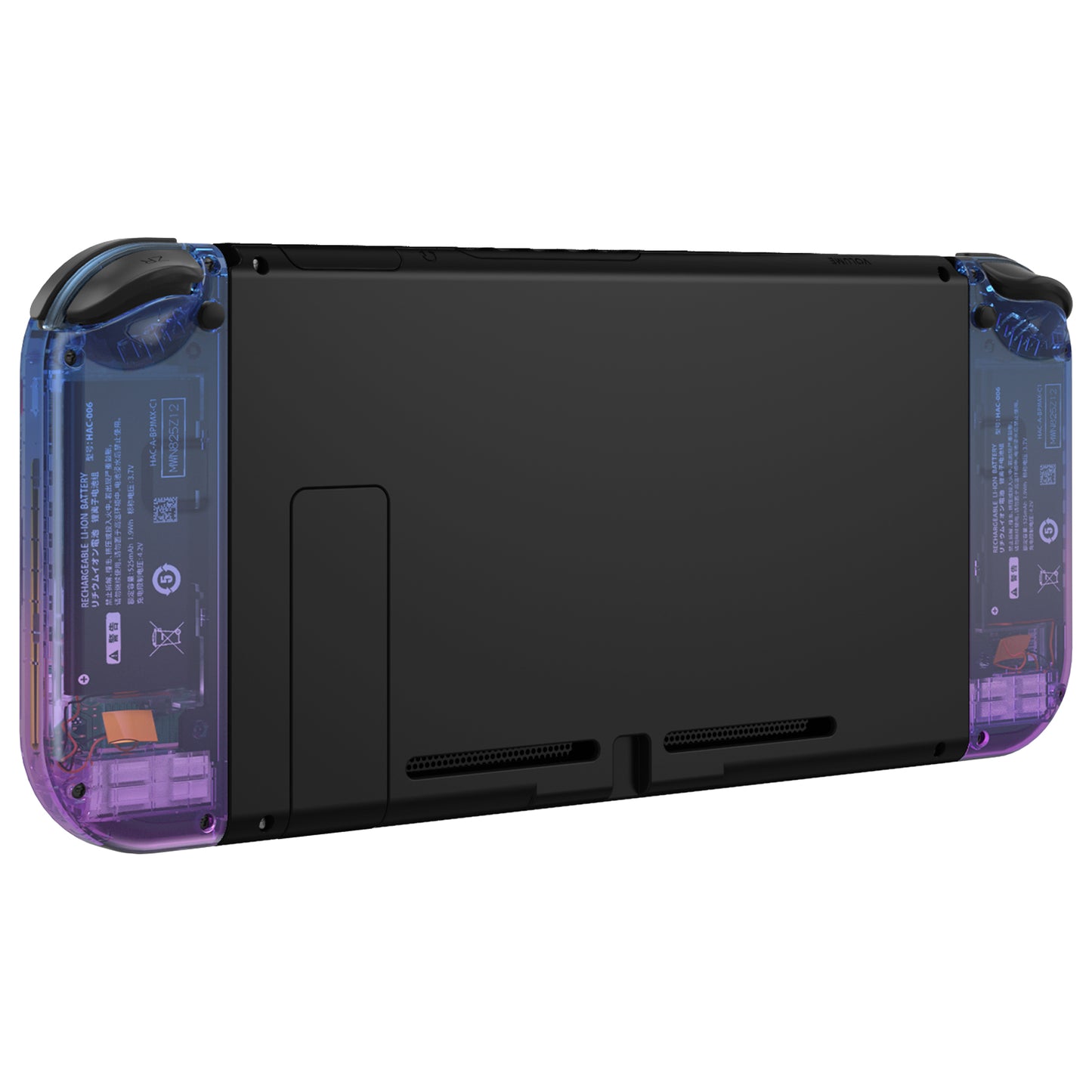 eXtremeRate Dpad Version Replacement Full Set Shell Case with Buttons for Joycon of NS Switch - Gradient Translucent Bluebell