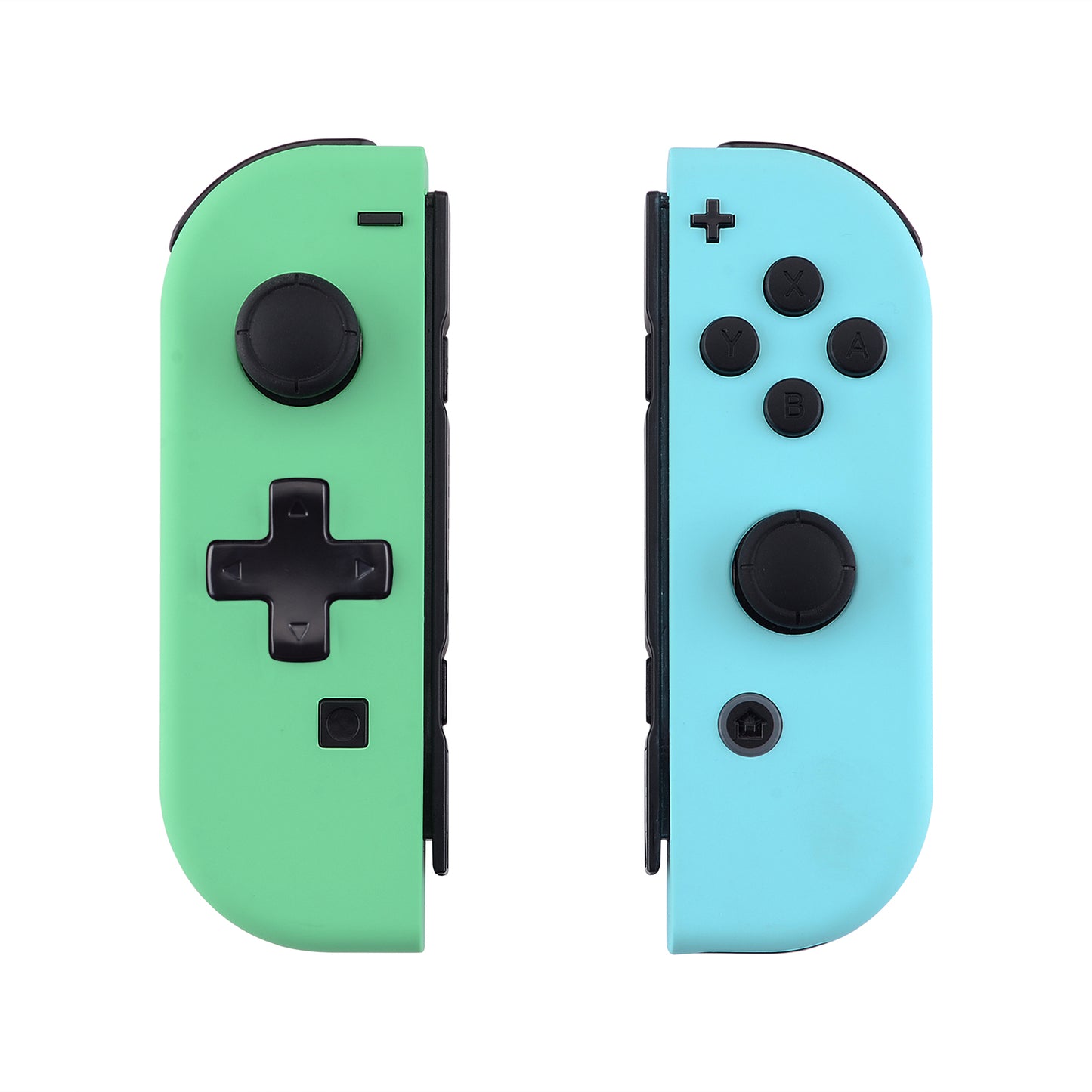 eXtremeRate Dpad Version Replacement Full Set Shell Case with Buttons for Joycon of NS Switch - Mint Green & Heaven Blue