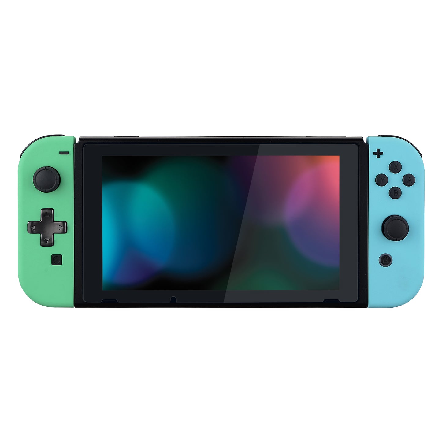 eXtremeRate Dpad Version Replacement Full Set Shell Case with Buttons for Joycon of NS Switch - Mint Green & Heaven Blue