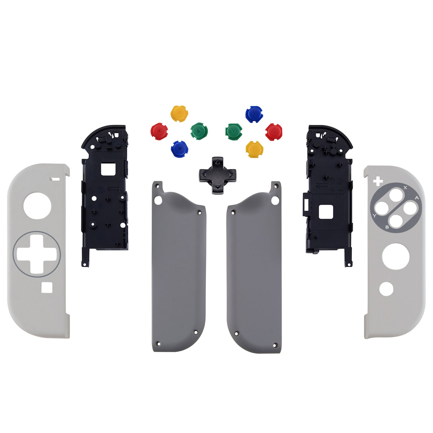 eXtremeRate Dpad Version Replacement Full Set Shell Case with Buttons for Joycon of NS Switch - SNES Classic EU Style