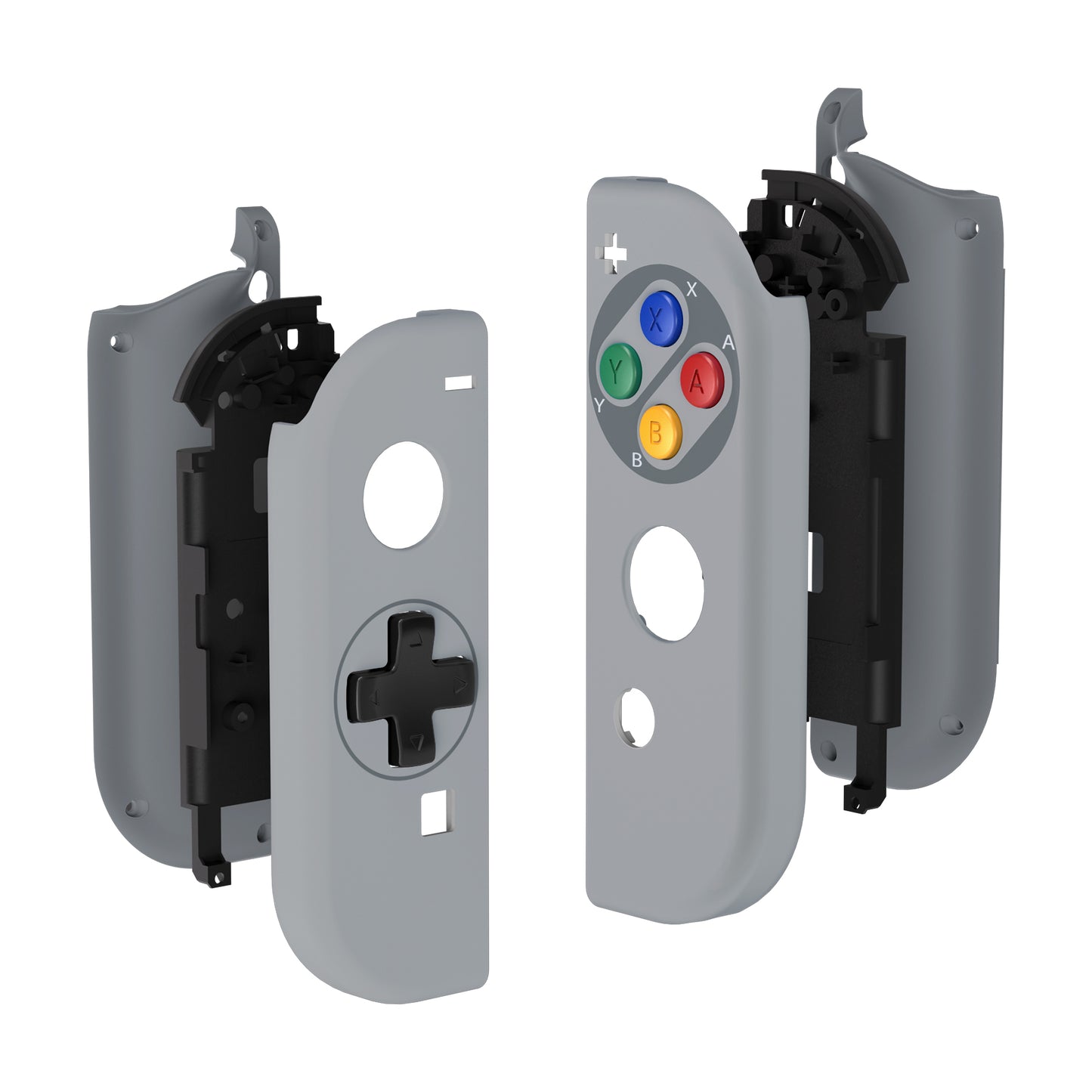 eXtremeRate Dpad Version Replacement Full Set Shell Case with Buttons for Joycon of NS Switch - SNES Classic EU Style