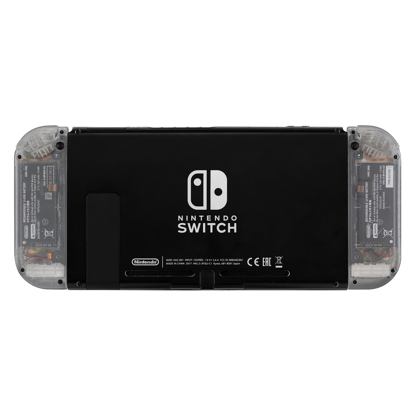 eXtremeRate Dpad Version Replacement Full Set Shell Case with Buttons for Joycon of NS Switch - Transparent Clear