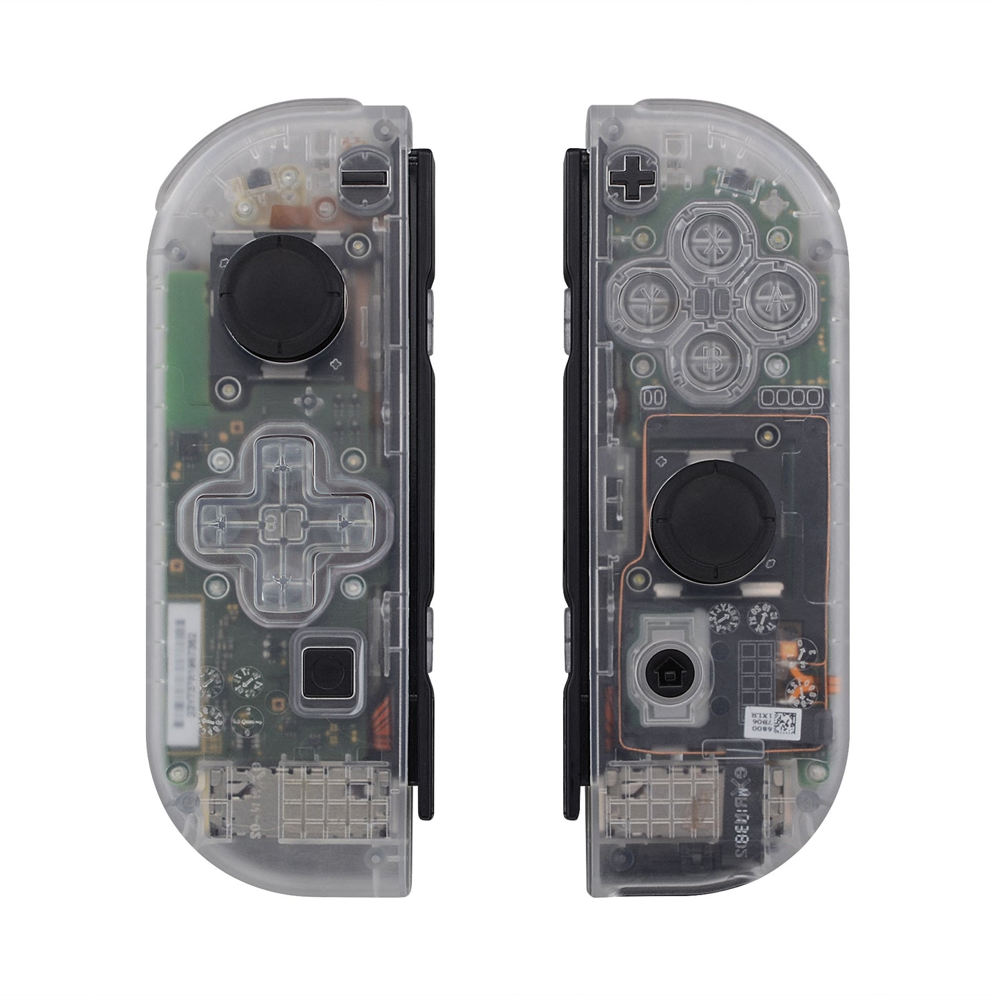 eXtremeRate Dpad Version Replacement Full Set Shell Case with Buttons for Joycon of NS Switch - Transparent Clear