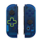 eXtremeRate Dpad Version Replacement Full Set Shell Case with Buttons for Joycon of NS Switch - Transparent Clear Blue