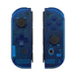 eXtremeRate Dpad Version Replacement Full Set Shell Case with Buttons for Joycon of NS Switch - Transparent Clear Blue