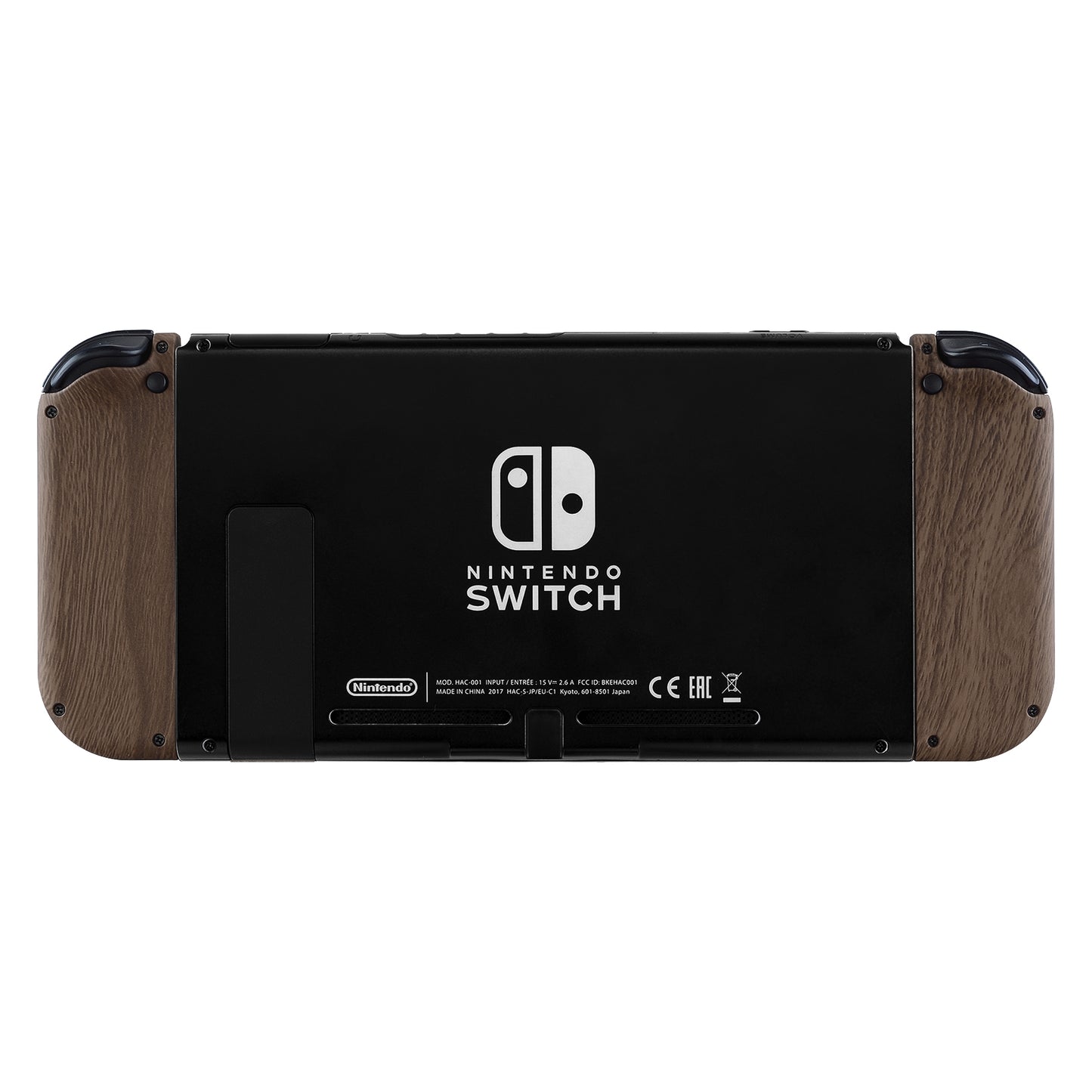 eXtremeRate Dpad Version Replacement Full Set Shell Case with Buttons for Joycon of NS Switch - Wood Grain