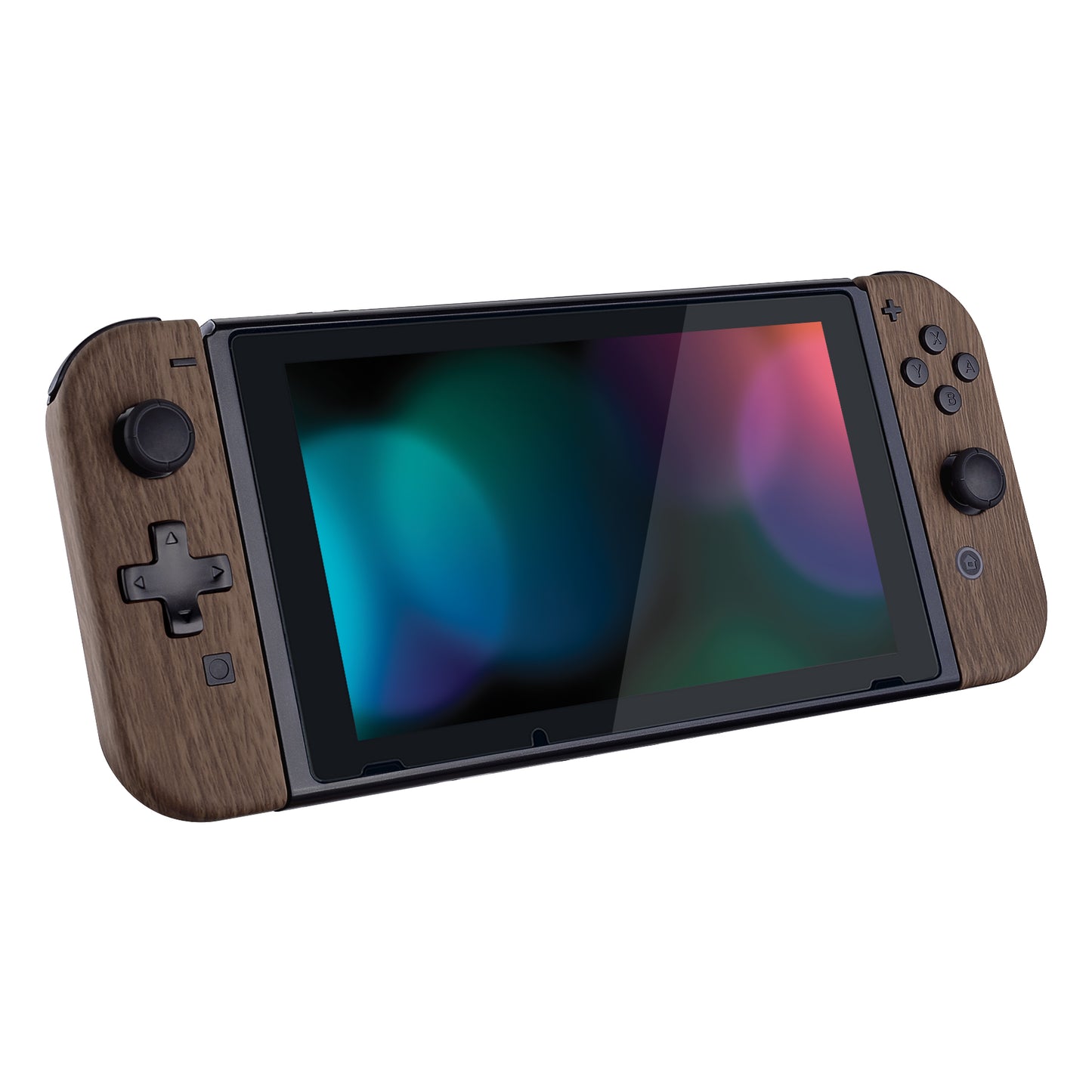 eXtremeRate Dpad Version Replacement Full Set Shell Case with Buttons for Joycon of NS Switch - Wood Grain