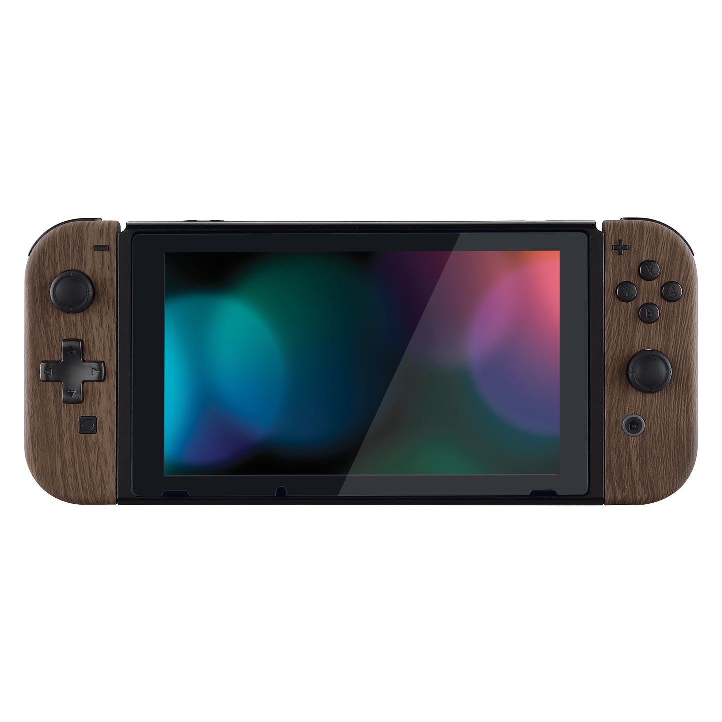 eXtremeRate Dpad Version Replacement Full Set Shell Case with Buttons for Joycon of NS Switch - Wood Grain