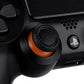 eXtremeRate Dual-Color Replacement 3D Joystick Thumbsticks Compatible with PS4 Slim Pro Controller - Black & Orange eXtremeRate