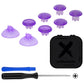 EDGE Sticks Replacement Interchangeable Thumbsticks for PS5 & PS4 All Model Controllers - Clear Atomic Purple eXtremeRate