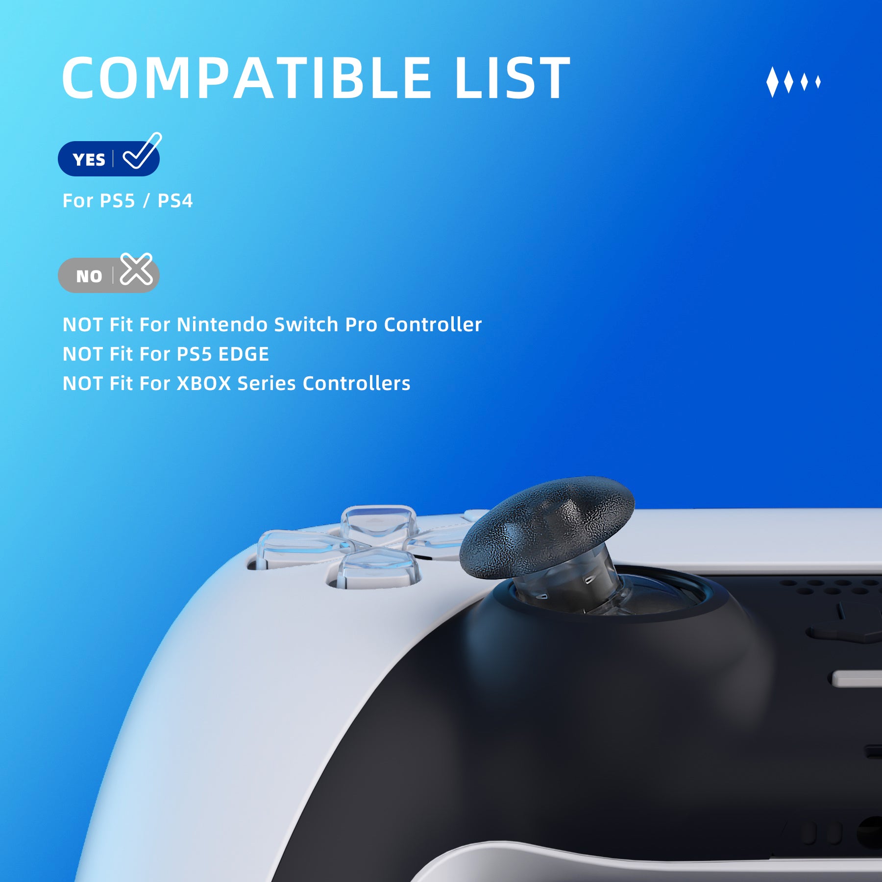 eXtremeRate EDGE Sticks Swappable Thumbsticks for PS5 Controller