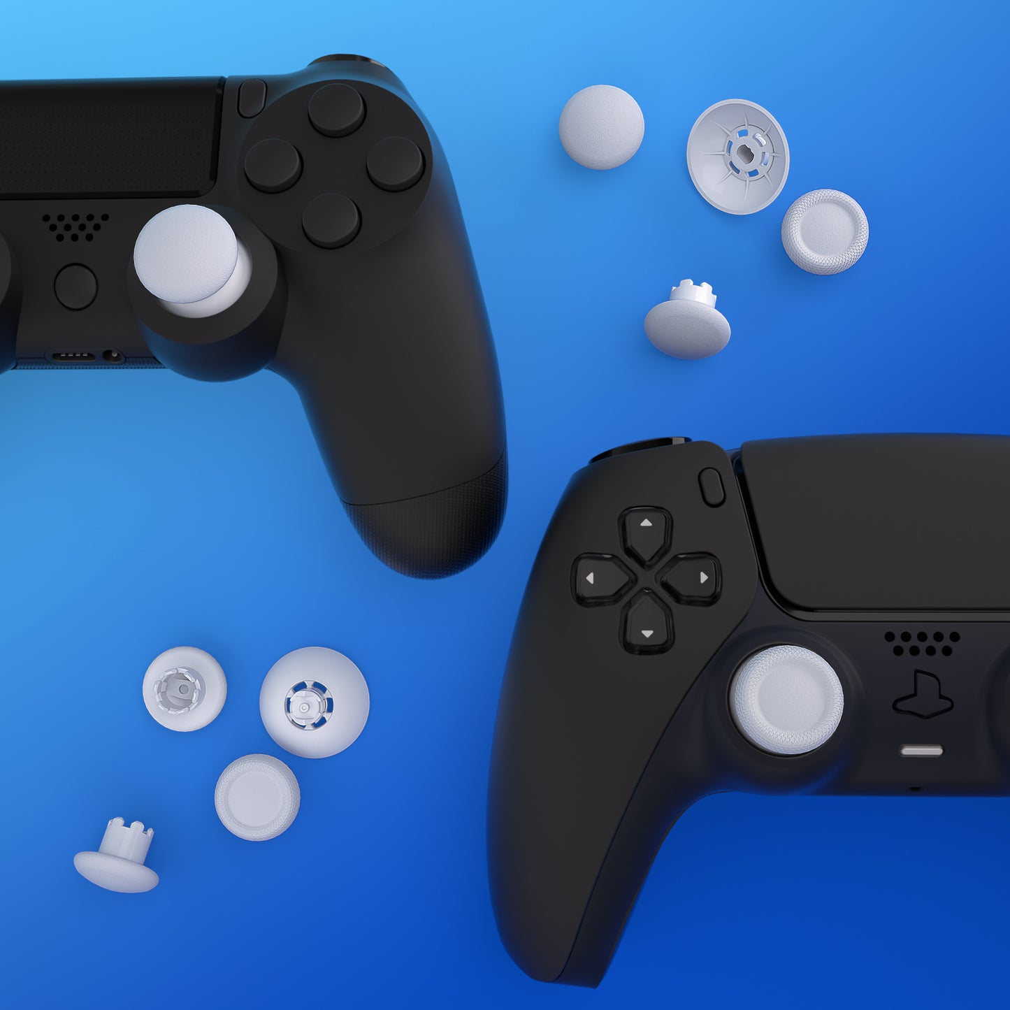 EDGE Sticks Replacement Interchangeable Thumbsticks for PS5 & PS4 All Model Controllers - Solid White eXtremeRate
