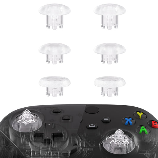 EDGE Sticks Replacement Interchangeable Thumbsticks for Xbox Series X/S & Xbox Core & Xbox One X/S & Xbox Elite V1 & NS Switch Pro Controller - Clear eXtremeRate