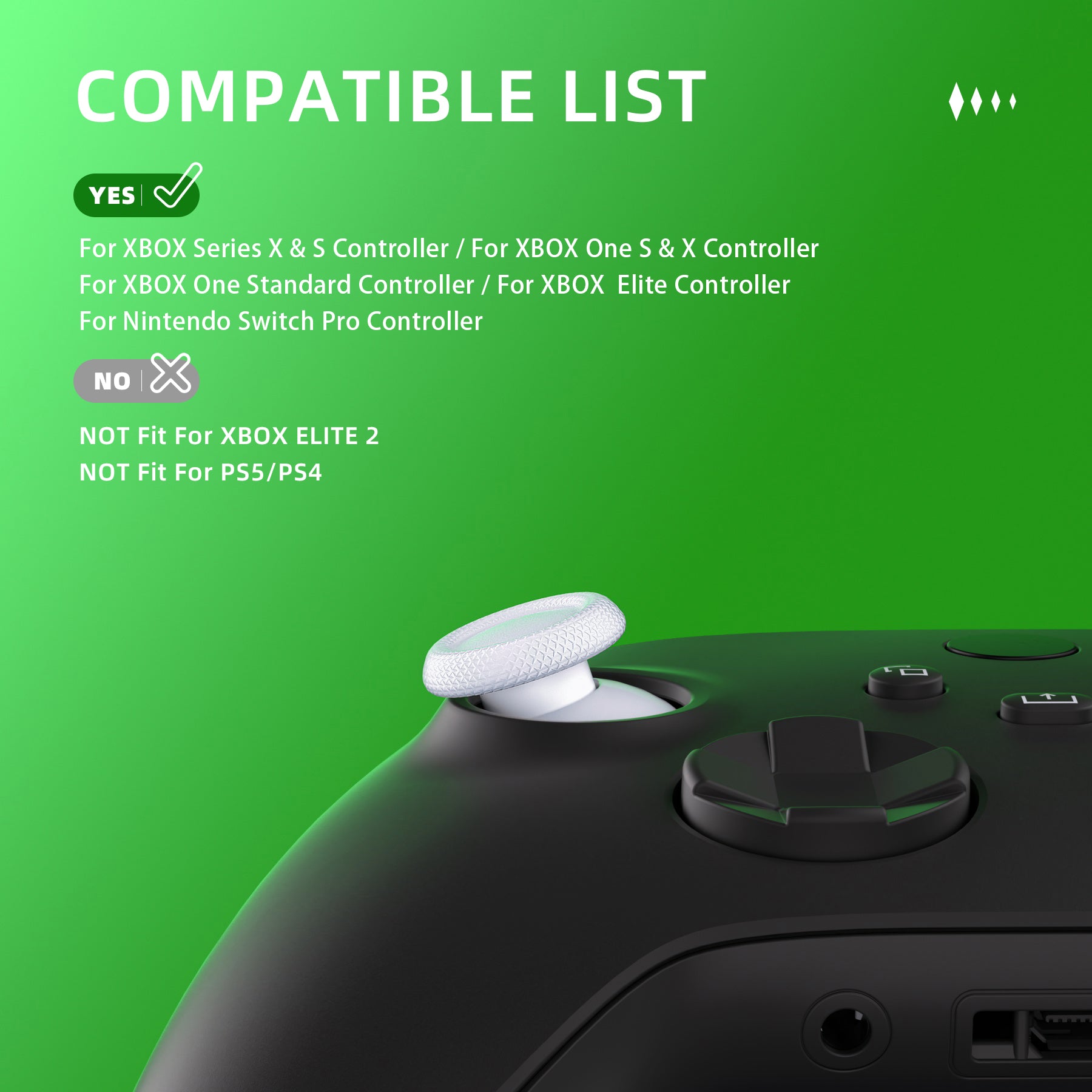 eXtremeRate EDGE Sticks Replacement Interchangeable Thumbsticks for Xbox Series X S Xbox Core Xbox One X S Xbox Elite V1 NS Switch Pro