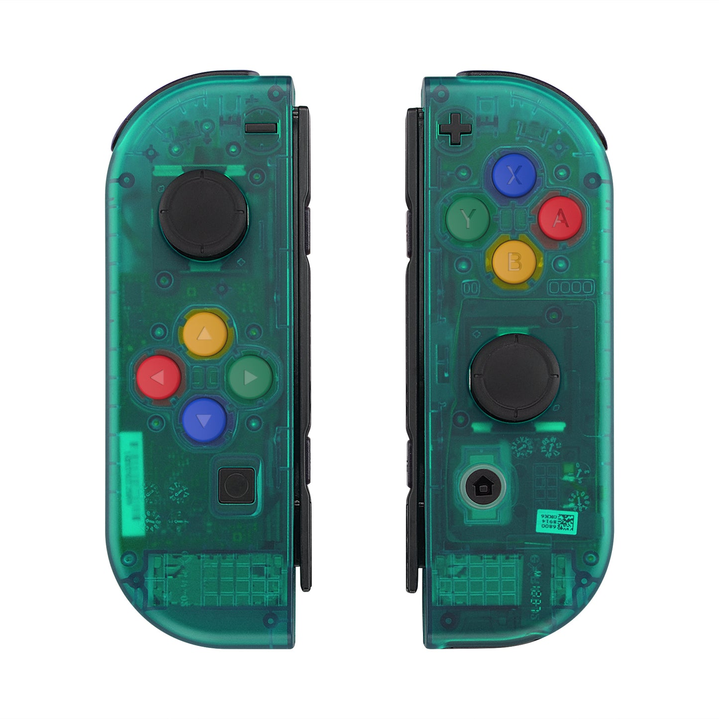 eXtremeRate Replacement Full Set Shell Case with Buttons for Joycon of NS Switch - Emerald Green