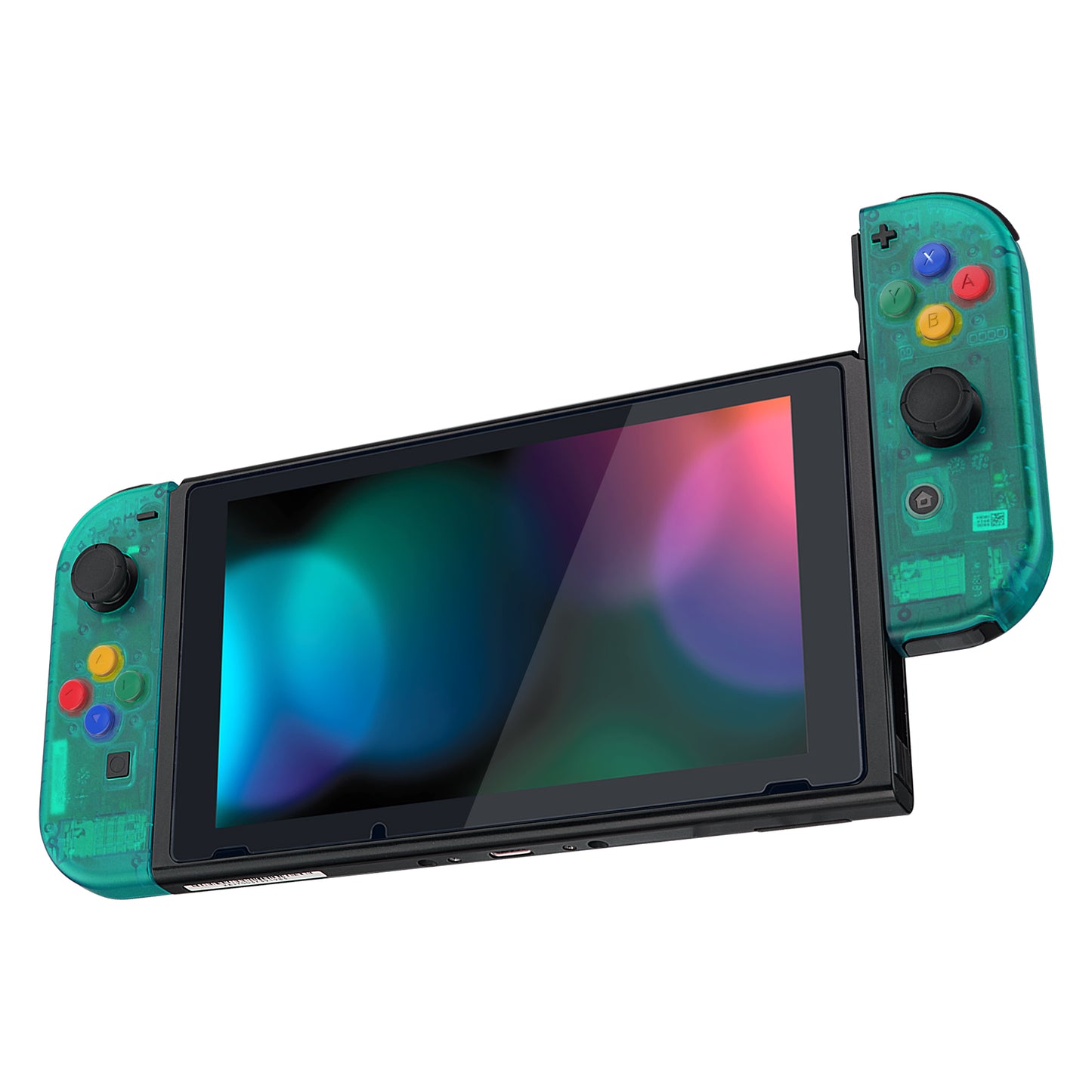 eXtremeRate Replacement Full Set Shell Case with Buttons for Joycon of NS Switch - Emerald Green