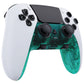 eXtremeRate Replacement Top Bottom Decorative Trim Shell Compatible with PS5 Edge Controller - Emerald Green