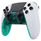 eXtremeRate Replacement Top Bottom Decorative Trim Shell Compatible with PS5 Edge Controller - Emerald Green