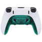 eXtremeRate Replacement Top Bottom Decorative Trim Shell Compatible with PS5 Edge Controller - Emerald Green