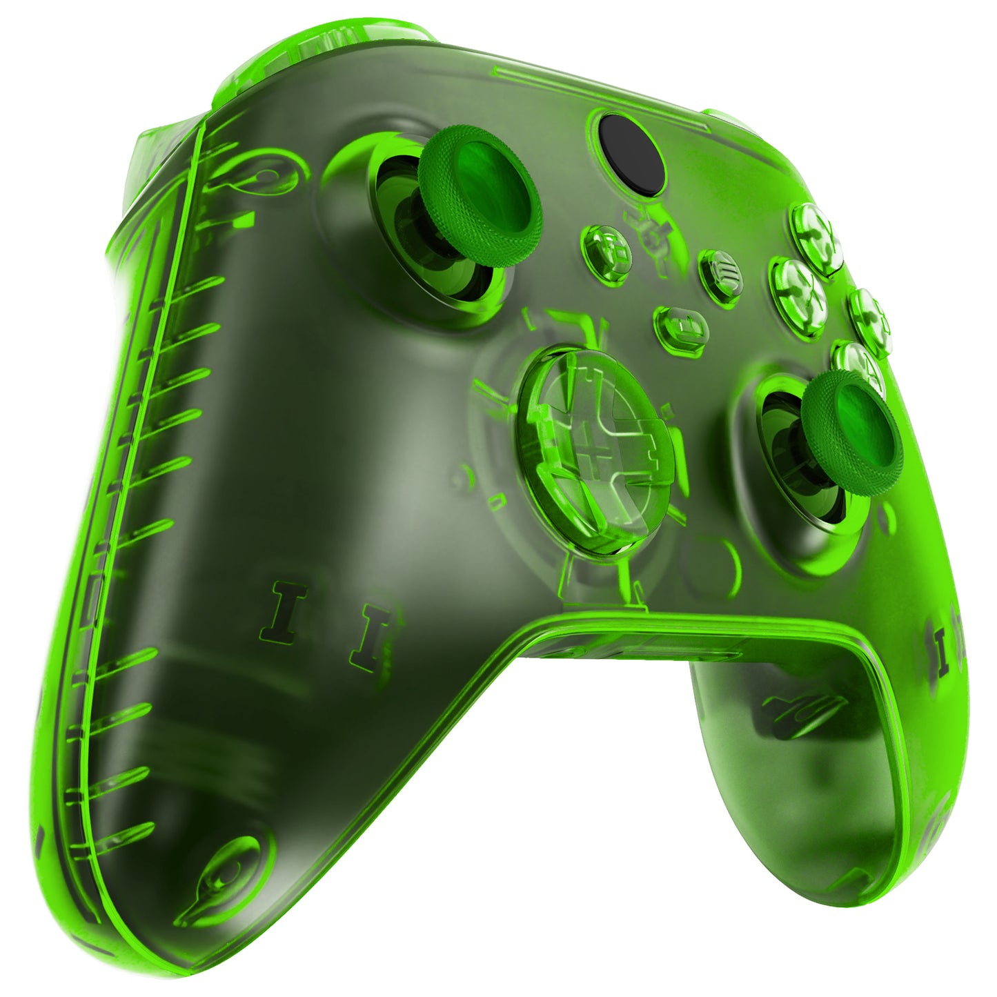 eXtremeRate Full Set Housing Shell Case with Buttons for Xbox Series X & S Controller - Transparent Green eXtremeRate