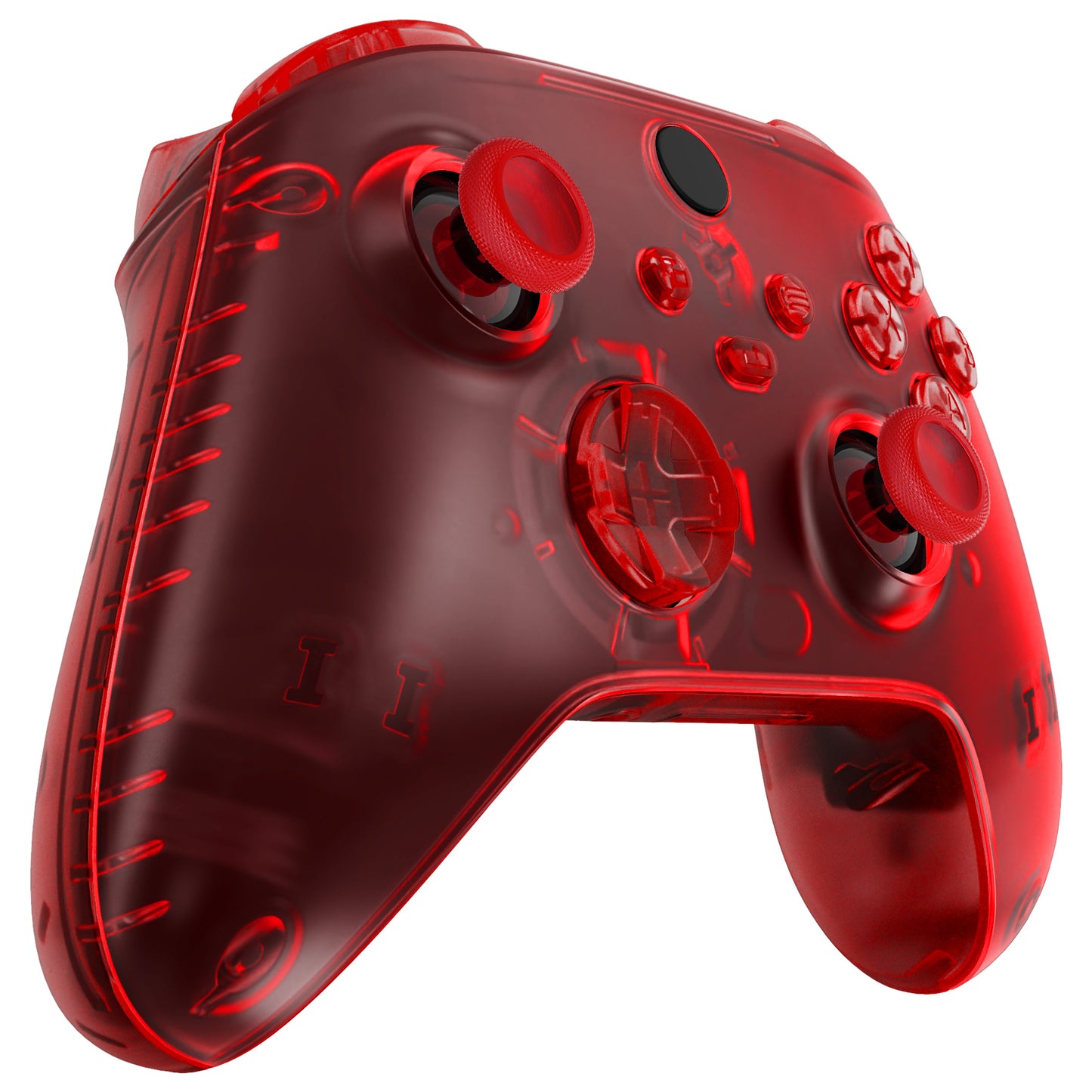 eXtremeRate Full Set Housing Shell Case with Buttons for Xbox Series X & S Controller - Transparent Red eXtremeRate