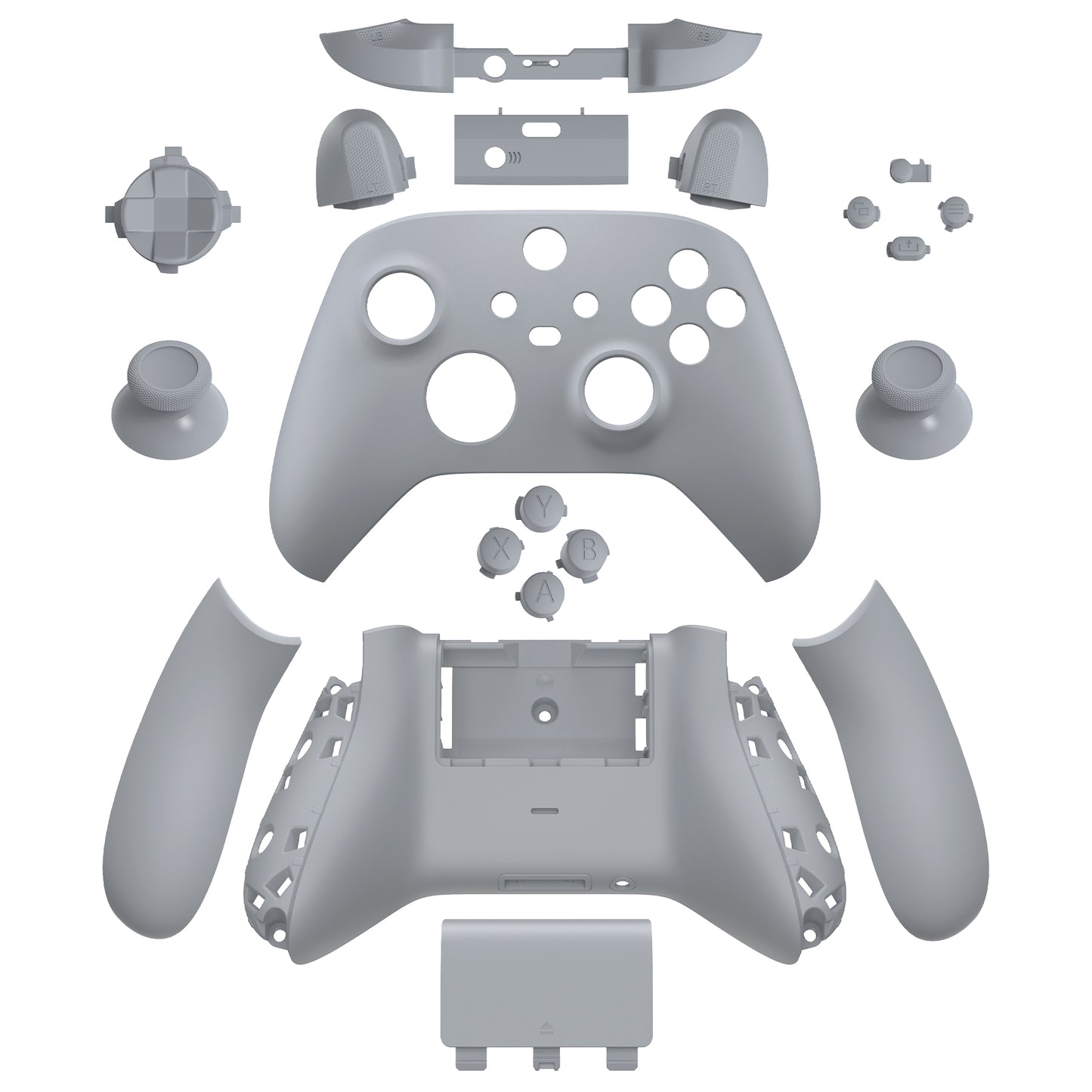 eXtremeRate Full Set Housing Shell Case with Buttons for Xbox Series X & S Controller - New Hope Gray