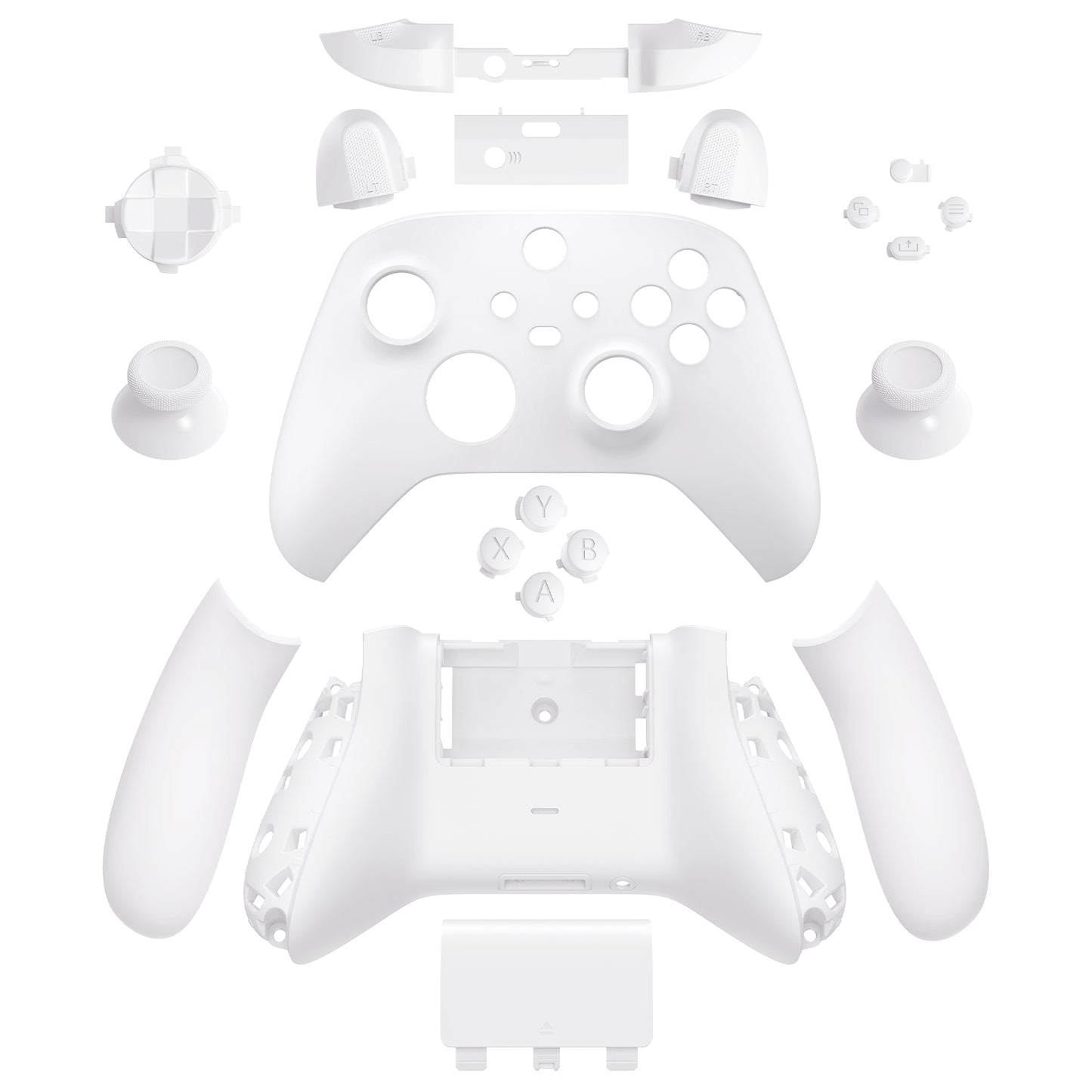 eXtremeRate Full Set Housing Shell Case with Buttons for Xbox Series X & S Controller - White