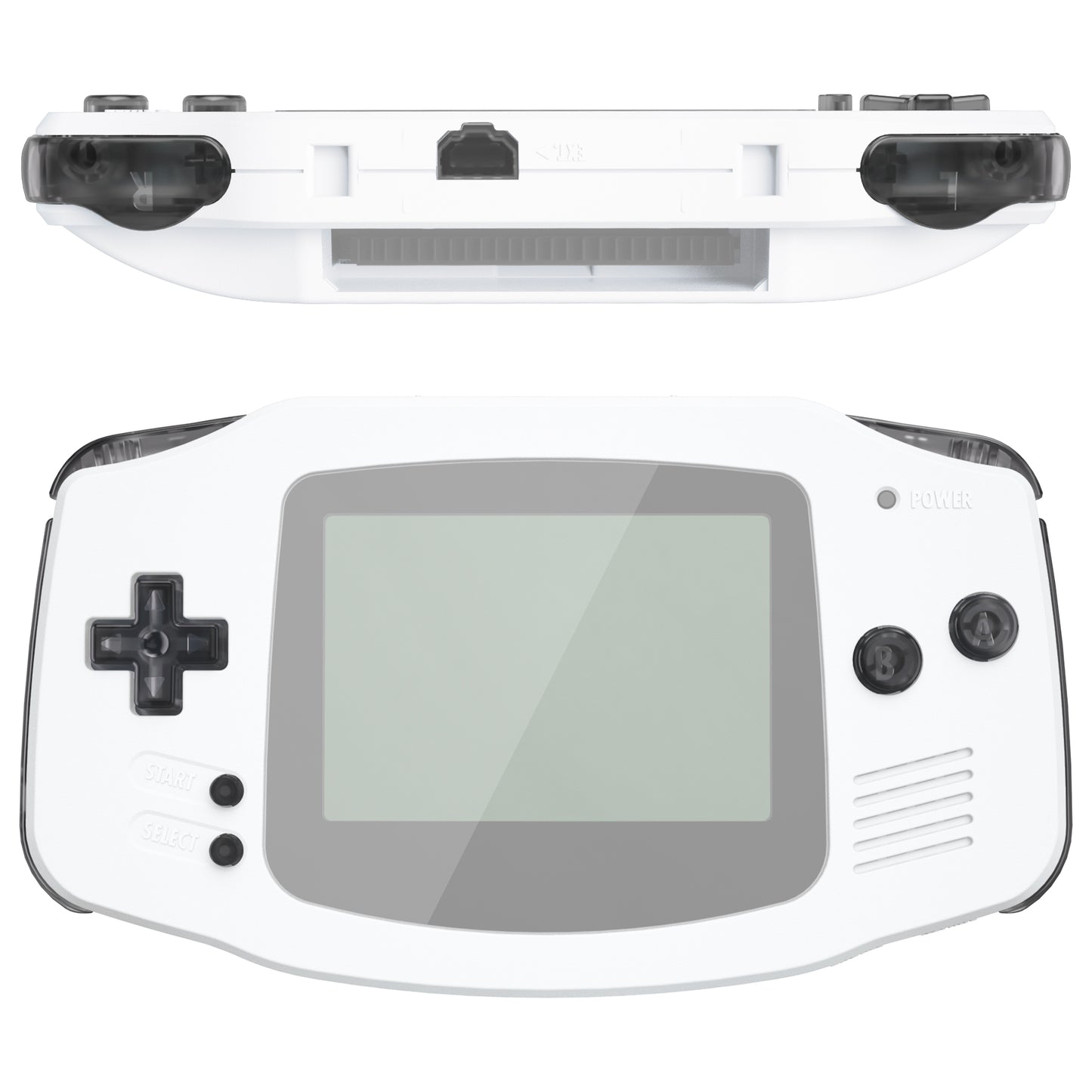 eXtremeRate GBA Replacement Full Set Buttons for Gameboy Advance - Transparent Clear Black