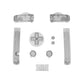 eXtremeRate GBA Replacement Full Set Buttons for Gameboy Advance - Transparent Clear Black