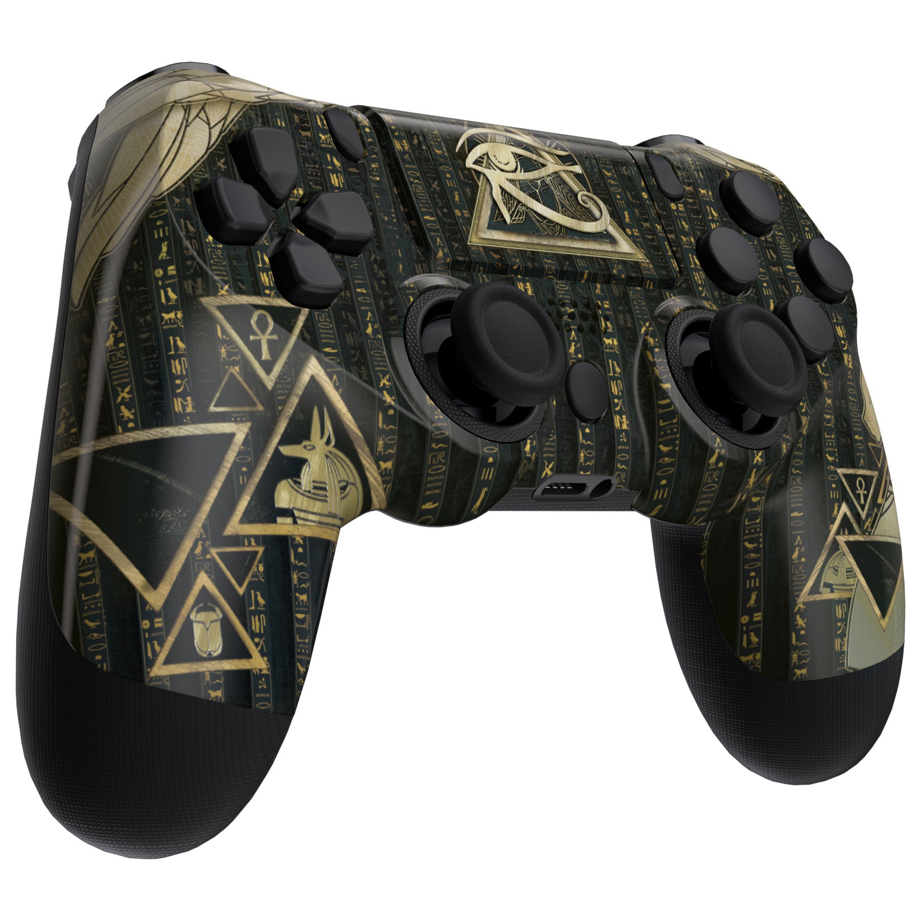 eXtremeRate Ghost Redesigned Front Housing Shell with Touch Pad Compatible  with PS4 Slim Pro Controller JDM-040/050/055 - Eye of Providence Pyramid