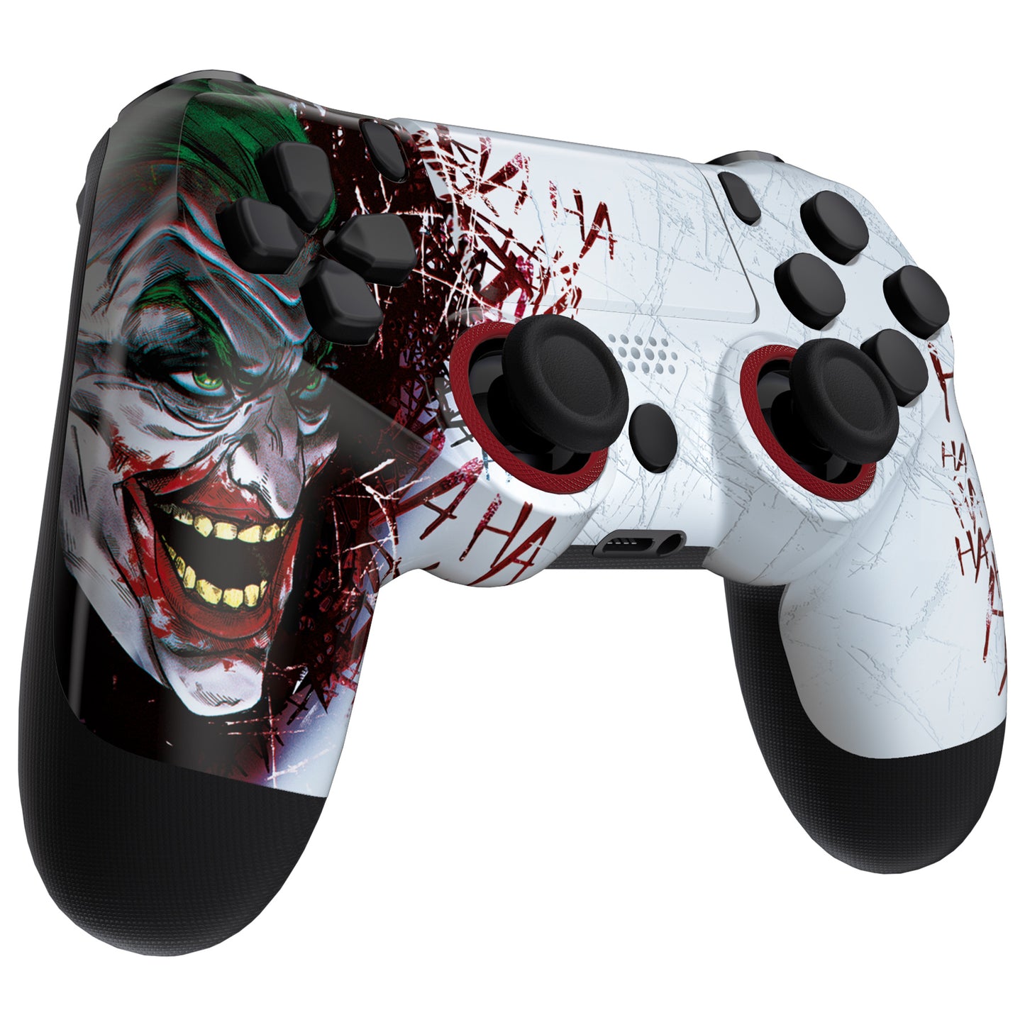 eXtremeRate Ghost Redesigned Front Housing Shell with Touch Pad Compatible with PS4 Slim Pro Controller JDM-040/050/055 - Clown HAHAHA eXtremeRate