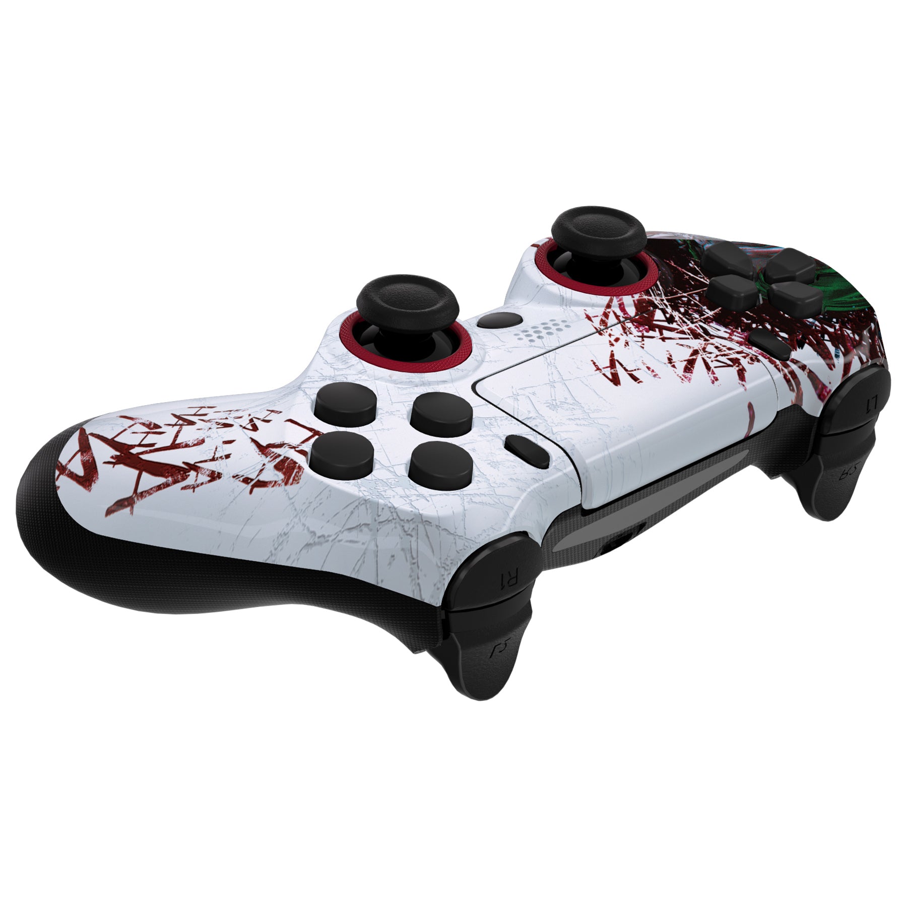 eXtremeRate Ghost Redesigned Front Housing Shell with Touch Pad Compatible with PS4 Slim Pro Controller JDM-040/050/055 - Clown HAHAHA eXtremeRate