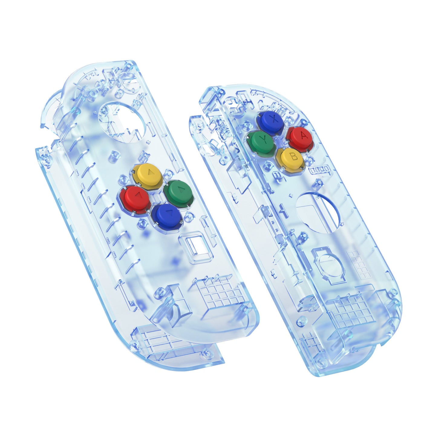 eXtremeRate Replacement Full Set Shell Case with Buttons for Joycon of NS Switch - Glacier Blue