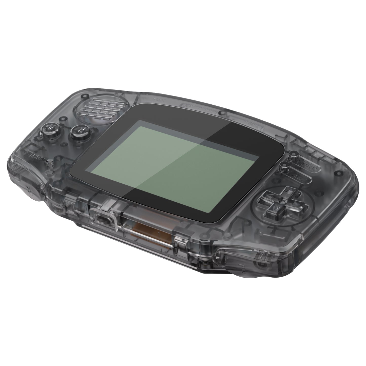 eXtremeRate IPS Ready Upgraded GBA Replacement Full Set Shells with Buttons for Gameboy Advance, Compatible with Both IPS & Standard LCD - Clear Black