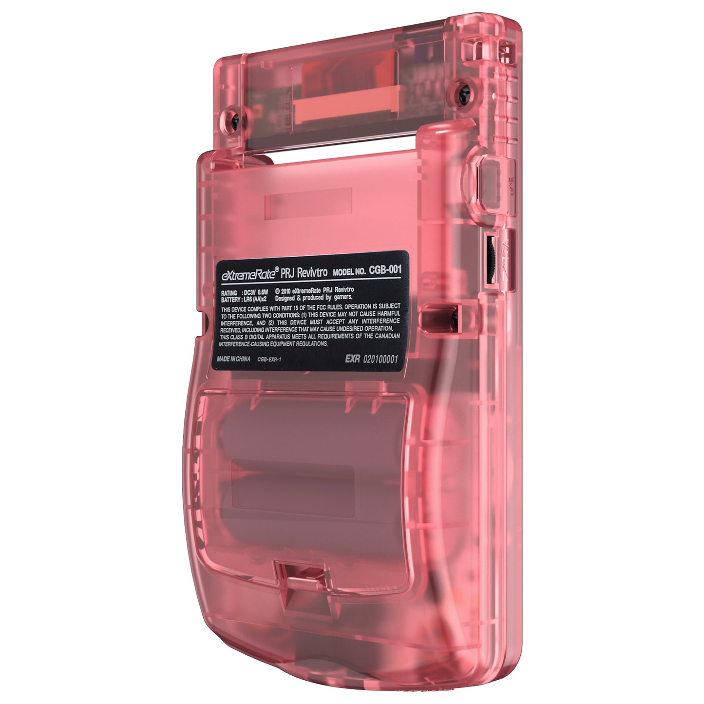 eXtremeRate IPS Ready Upgraded GBC Replacement Full Set Shells with Buttons & Black Screen Lens for Gameboy Color, Compatible with GBC OSD IPS & Regular IPS & Standard LCD - Cherry Pink eXtremeRate